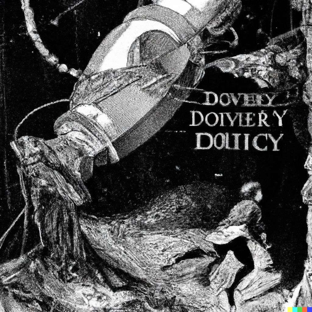 the discovery of gravity, print by Bernie Wrightson